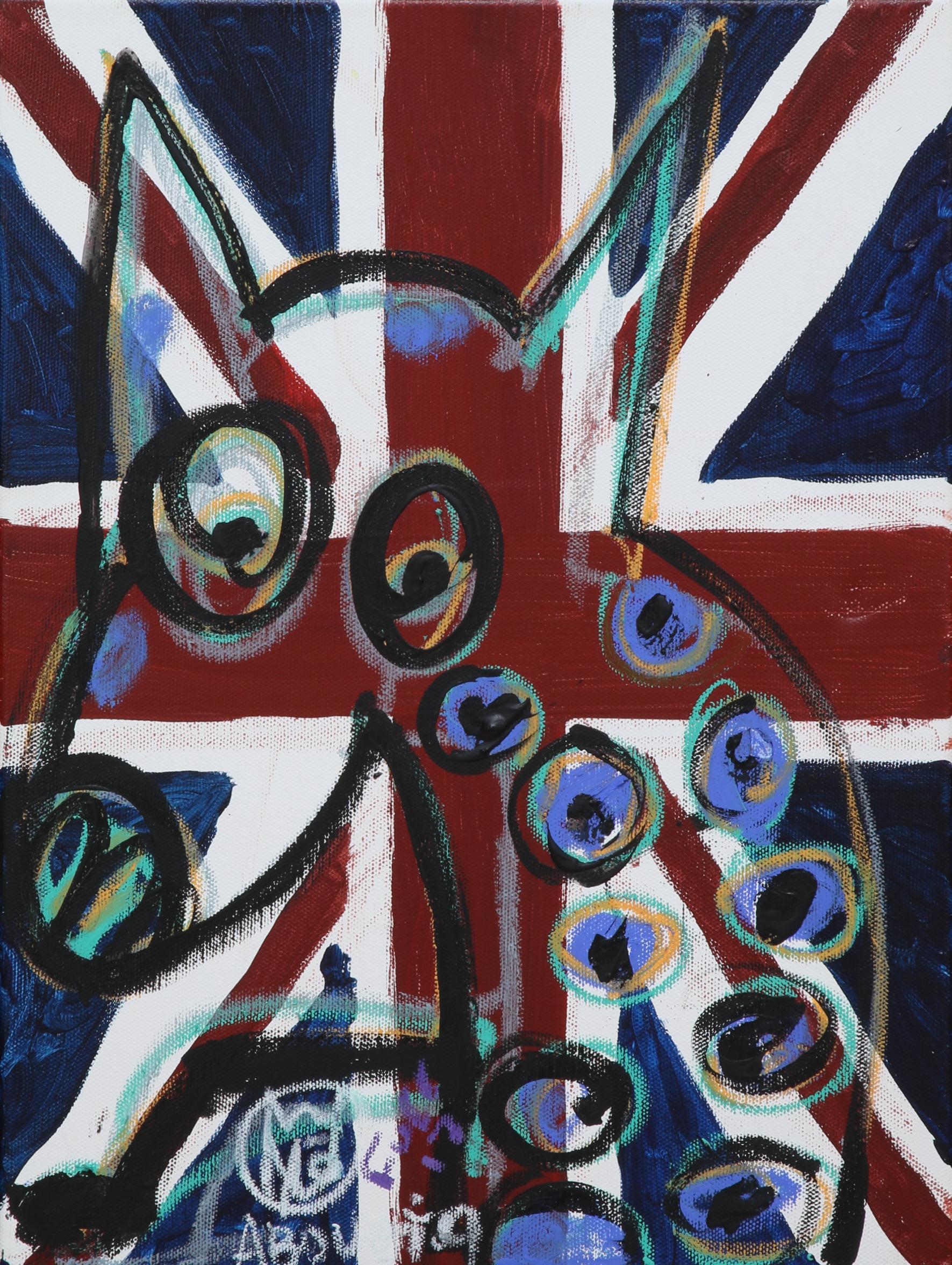 A joint painting by Christian Furr and Aboudia executed in London in 2017